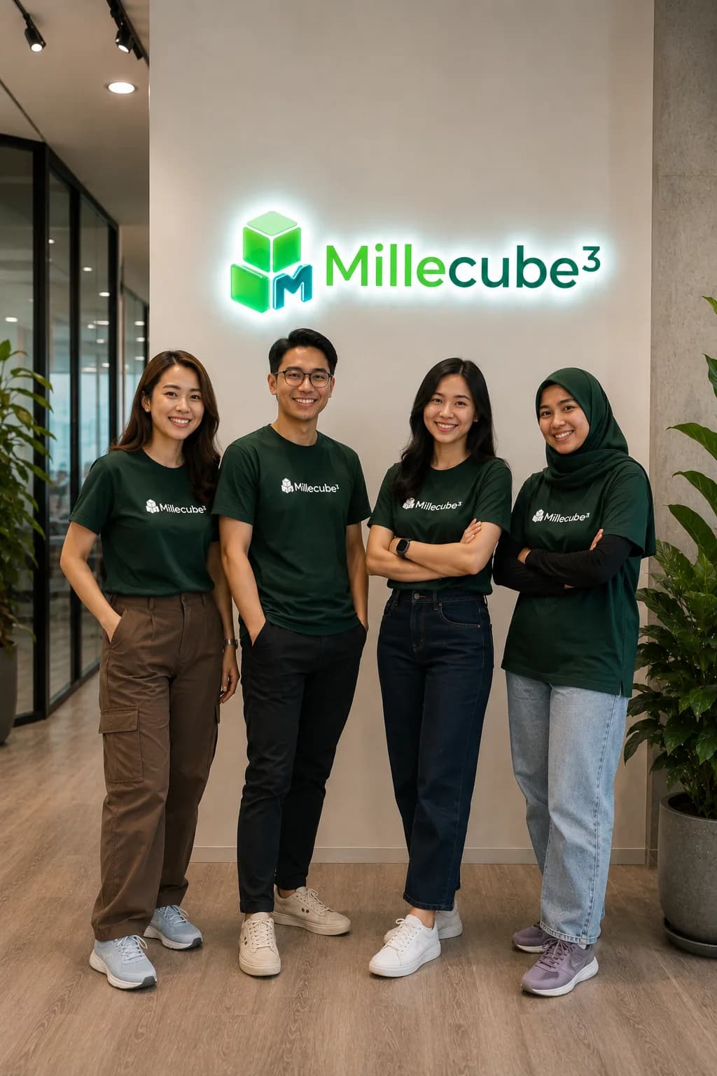 Millecube team at work